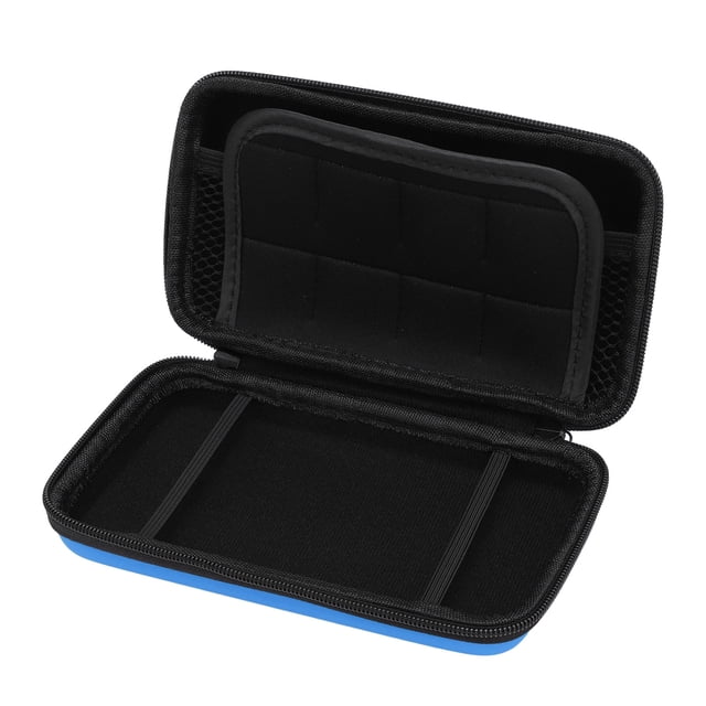 Étui de Transport pour Nouvelles Consoles 2DS TG 2DS LL 3DS, Pochette Rigide de Voyage avec 8 Fentes pour Cartes de Jeu, Sac de Rangement Extérieur en PU Résistant à l'Eau et Intérieur en EVA