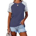 thumbnail image 4 of Birdeem Chemise à Manches Courtes pour Femmes avec Imprimé à Carreaux T-Shirt Décontracté, 4 of 12