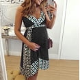 thumbnail image 1 of Dvkptbk Robe de Maternité d'Été Sans Manches pour Femmes, Débardeur de Grossesse, Vêtements pour Maman, Mode d'Été pour Dames, Imprimé, Bretelles Sans Manches, Robe de Maternité - Soldes d'Été Liquidation, 1 of 7