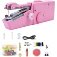 thumbnail image 1 of Pureutil Mini Machine à Coudre Portative à Main (Sans Fil, Portable et Prête à Coudre), kit de Couture à Main, Machine à Coudre Électrique pour Débutants et Adultes, Facile à Utiliser, Convient pour Coudre des Vêtements Bricolage (Rose), 1 of 8