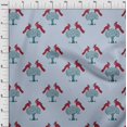 thumbnail image 3 of oneOone Viscose Chiffon Fabric Bird & Tree Block Decor Fabric Printed BTY 42 Inch Wide, 3 of 4