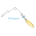 thumbnail image 3 of Unique Bargains 40Pcs Fishing Spinnerbait Wire with Blade, Small-sized Willow Leaf, 3 of 5