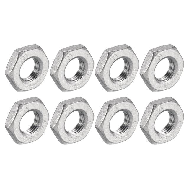 8Pcs Cast Pipe Fitting Hex Locknut, 304 Stainless Steel Hex Lock Nut PT 1/8" Female Thread for Plumbing Fixed