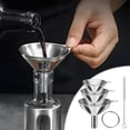 thumbnail image 4 of Dvkptbk Mini Funnel Stainless Steel Kitchen Funnel Set Food Grade Metal Funnel with Cleaning Brush for Filling Bottles, 4 of 8