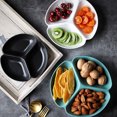 thumbnail image 3 of 1pc Fruit Divided Plate Ceramic Food Serving Plate Appetizer Serving Platter, 3 of 9