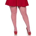 thumbnail image 4 of Collants Rayés Blancs / Rouges Grande Taille, 4 of 5
