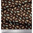 thumbnail image 2 of Soimoi Brown Rayon Fabric Artistic Feather Print Fabric by Yard 56 Inch Wide, 2 of 5