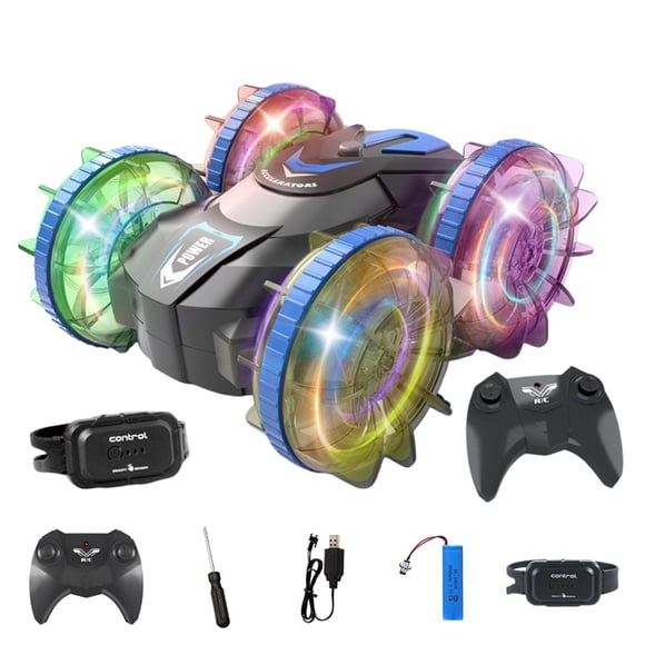 Jouets pour Garçons de 5 à 12 Ans Voiture pour Enfants Bateau Télécommandé Camion Voiture Cascade 4x4 Véhicule Télécommandé Garçons Filles Tout-Terrain Eau Plage Piscine Jouet