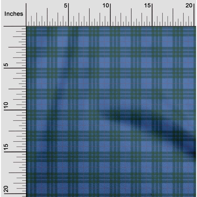 oneOone Cotton Poplin Fabric Tartan Check Printed Fabric 1 Yard 42 Inch Wide