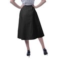 thumbnail image 4 of Moomaya Womens Below Knee Length A-Line Skirt Front Button Casual Skirt w/ Pockets, 4 of 6