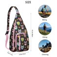 thumbnail image 3 of Owl Print Crossbody Sling Bag - Fashionable Night Owl Design Shoulder Backpack with Layered Storage Pockets, 3 of 4