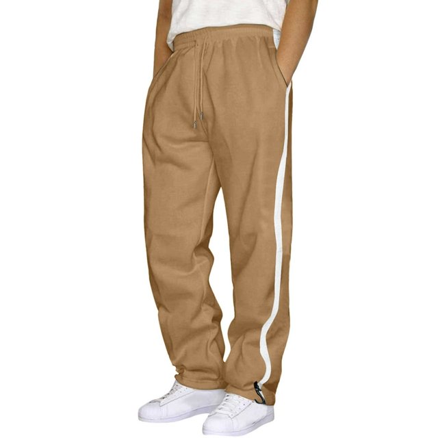 Men‘S Casual Solid Jogging Elastic Mid Waisted Sports Pants With Pockets Streetwear