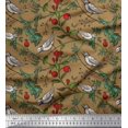 thumbnail image 1 of Soimoi polyester Crepe Fabric Bird & Leaf Bird Print Fabric by Yard 42 Inch Wide, 1 of 3