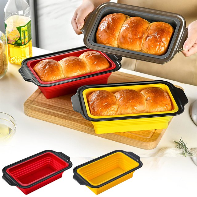 Baking Pan Rectangular Baking Pan Non-Stick Cake Mold for Oven Baking(Red,1-Piece) Rkxzt