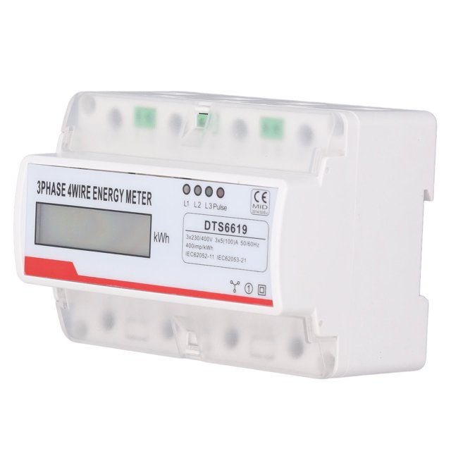 7P Electricity Meter, 230/400V 5100A Power Off Memory Electric KWH Meter for Household Use