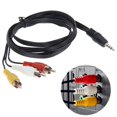 thumbnail image 2 of 3.5mm Jack to 3 RCA Adapter Cable Audio Video AV Converter 1.2M 4FT(1pcs), 2 of 6