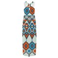 thumbnail image 4 of Birdeem Robe Longue Décontractée pour Femme à Col en V Sans Manches Imprimée, Coupe Ample, Style Camisole, Longue Robe+poche, 4 of 5
