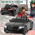 thumbnail image 2 of Costway 12V Licensed Bentley Bacalar Kids Electric Ride-on Car with Remote Control Black, 2 of 10