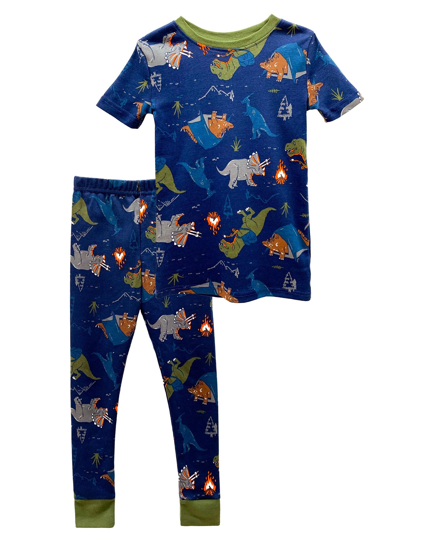 Pretigez Pyjama pour Garçons en Coton Biologique, Ensemble de Sommeil 2 Pcs