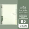 thumbnail image 2 of TopLLC 8 Ring Binder Notebook, Frosted PVC Softcover B5 Lined Writing Notebook with Tabs, Refillable 120 Pages Thicken Ruled Paper Loose Leaf Journal Notepad School Office Supplies for Students, 2 of 9