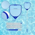 thumbnail image 3 of Meitianfacai Filet d'Écumoire de Piscine Râteau de Piscine avec Cinq Tiges de Raccordement Râteau à Feuilles Robuste Outil de Nettoyage Filet en Maille Fine Nylon Sac - Nettoyage Rapide Ramassage des Débris, 3 of 6