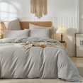 thumbnail image 1 of Washed Cotton Duvet Cover Set Linen Feel Natural Wrinkle Lightweight Comfy (King  Linen), 1 of 6