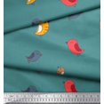 thumbnail image 2 of Soimoi Polyester Crepe Fabric Bird Clip Art Print Fabric by Yard 42 Inch Wide, 2 of 3