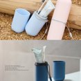 thumbnail image 4 of facefd Travel Toothbrush Case Capsule Toothbrush Cup Holder 2 in 1 Cover Container Bathroom for Business Use Outdoors Pink, 4 of 9