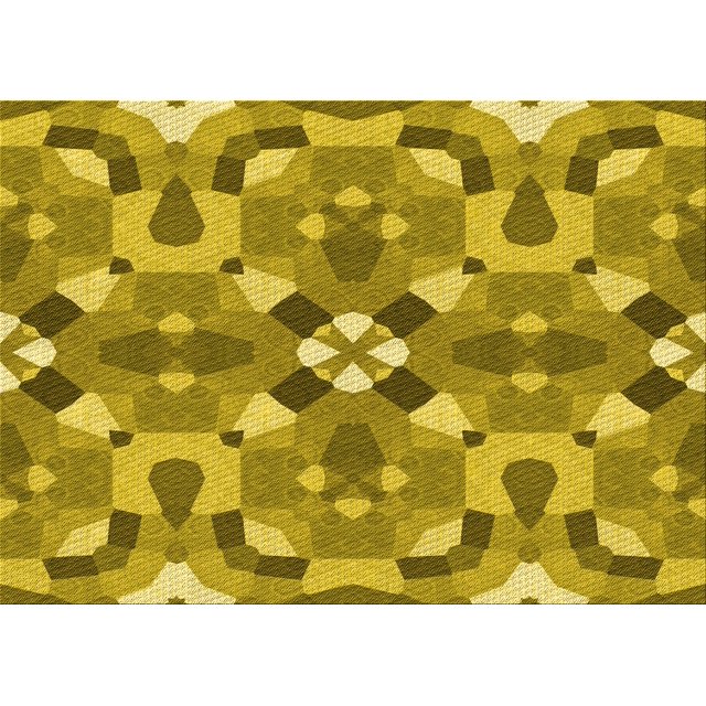 Ahgly Tapis Rectangulaire Lavable en Machine Intérieur Transitionnel Jaune Foncé Vert, 5 Pieds x 8 Pieds