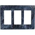 thumbnail image 1 of Nadoabtm Light Switch Covers Realistic Deep Blue Marble Pattern 3 Gang Rocker Electrical GFCI Decorative Triple Outlet Wall Plate Cover Switchplate for living Room Home Decor, 1 of 8