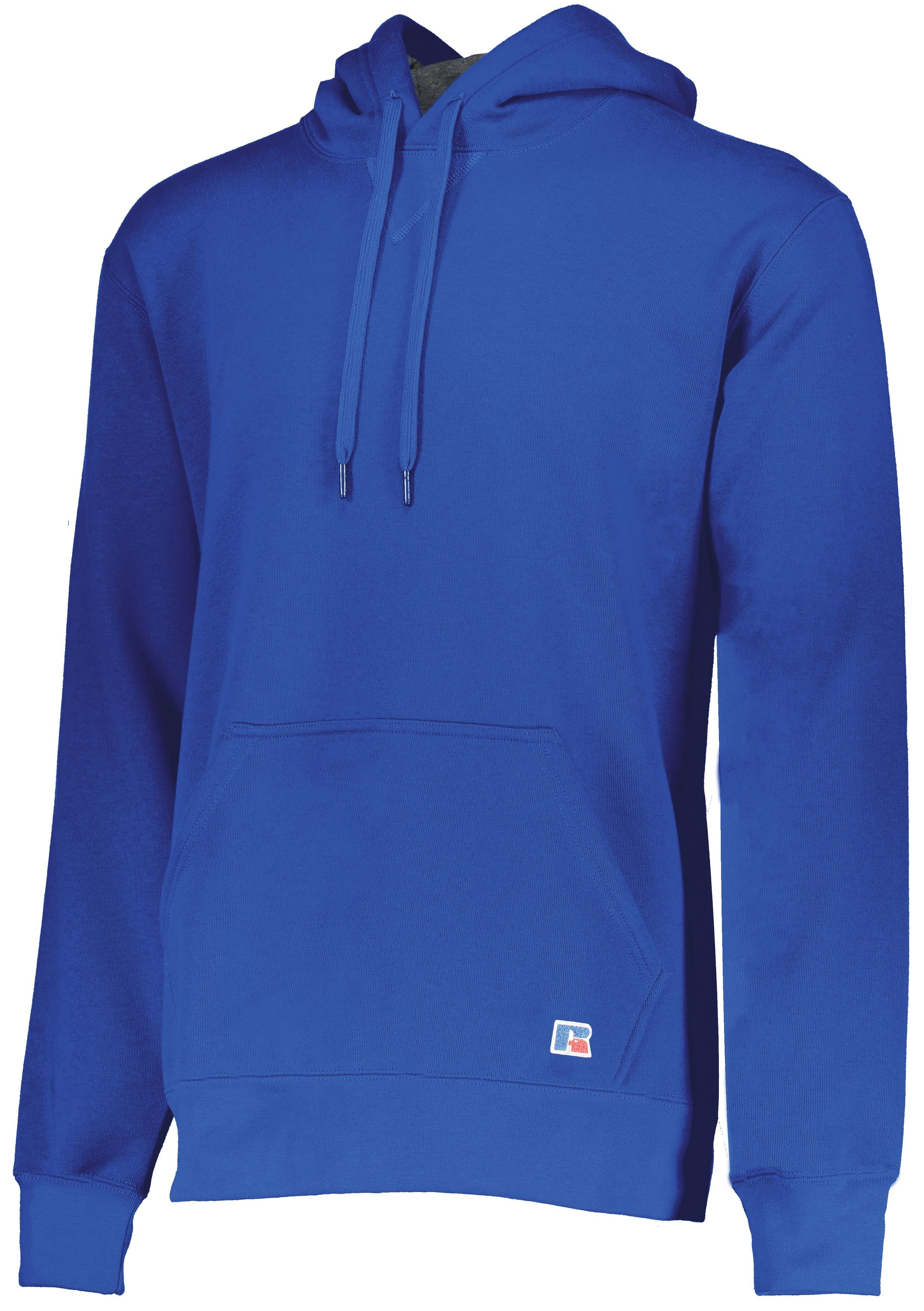 Russell Athletic Cotton Rich Fleece Hooded Sweatshirt, S, Royal