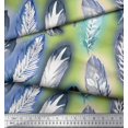 thumbnail image 3 of Soimoi Georgette Viscose Fabric Leaves & Feather Decor Fabric Printed Yard 42 Inch Wide, 3 of 3