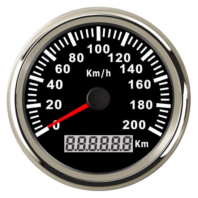 85mm GPS Speedometer 200KM/H IP67 Waterproof Speed Gauge For Car Truck SUV With Backlight 9-32V With Red Backlight ,Wide Applicability