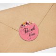 thumbnail image 3 of Darling Souvenir 45 Pcs Autocollants Ronds Roses à Motif Floral « Merci » Bricolage Sceaux d'Enveloppe - 1,6 Pouces, 3 of 4