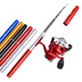 thumbnail image 4 of Pen Fishing Rod and Reel Combo Aluminum Alloy Mini Telescopic Pocket Fishing Rod Pole Spinning Reel Set, 4 of 8