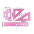 thumbnail image 3 of LSLJS Aluminum Alloy Student Set Of Ruler Multifunctional Drawing Ruler Straight Ruler Triangular Ruler Protractor Four Sets Of Ruler Metal Scale Ruler, 3 of 6