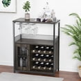 thumbnail image 3 of Yiwa Wine Bar Cabinet - Large Capacity Liquor Cabinet with Storage, Adjustable Shelves for Glassware, Sturdy MDF Construction, Easy Assembly Wine Rack Ideal for Dining Room Bar & Kitchen, 3 of 8
