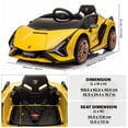 thumbnail image 4 of VOLTZ TOYS Lamborghini SIAN FKP 37 12V Ride on Car with Scissor Doors and Remote Control, Licensed - Yellow, 4 of 7
