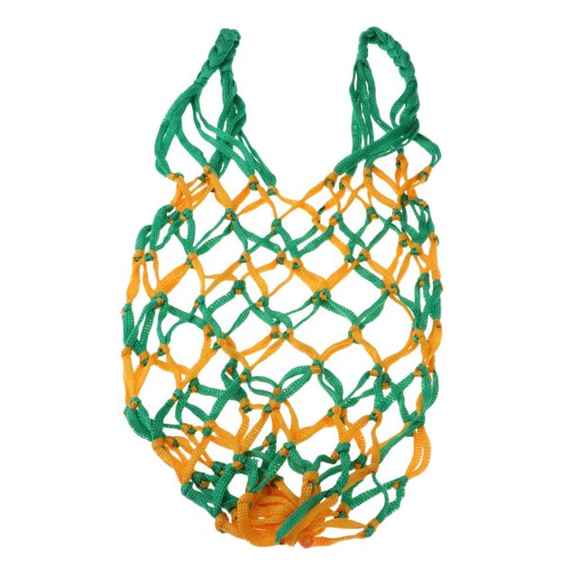Baohd Sac en Filet pour Ballon 1/2/3/5 Sac de Transport pour Ballon de Basketball Filet de Rangement Support Vert Jaune 1 Pce