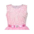 thumbnail image 4 of Robe de Demoiselle d'Honneur pour Fillette Rose avec Ceinture Mariage Fête Demoiselle d'Honneur 8 Ans, 4 of 7