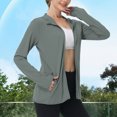 thumbnail image 2 of SHTXOZHI Veste Athlétique Légère pour Femmes Protection Solaire Fermeture Éclair Complète Manches Longues Chandails à Capuchon Randonnée Plein Air, 2 of 7