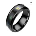 thumbnail image 1 of Couple Rings Delicate Ring Smart Smart Sensor Body Temperature Sensor Body Temperature Small Lightness Finger Jewelry Wedding Women Engagement Black 10#, 1 of 7