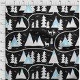 thumbnail image 4 of oneOone Silk Tabby Black Fabric Mountain Pattern Craft Projects Decor Fabric Printed By The Yard 42 Inch Wide, 4 of 5