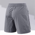 thumbnail image 4 of Sentmoon Cargo Shorts for Men Elastic High Waist Athletic Shorts with Zipper Pockets Men Loose Drawstring Solid Color 2025 Summer Golf Shorts Trendy for Sports Practice Gray XXL, 4 of 5