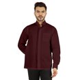 thumbnail image 1 of Bestman Solid Long Sleeve Shirt For Mens Front Double Button Placket Chinese Collar Shirt, 1 of 7