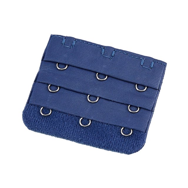 Extension Strap Bra Extender Buckle 3 Hook Women Accessories Colorful Buttons Clamp Practical Elastic Multicolor Clips Tight 3 Rows Underwear deep blue