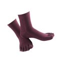 thumbnail image 3 of relayinert Soft Five Toe Socks Stretchable Cotton High Crew Socks Athletic Solid Socks Purple 1Set, 3 of 6