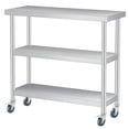 thumbnail image 1 of Edtara Stainless Steel 3-Tier Shelving Unit, 400lbs Load Capacity Storage Shelf With Adjustable Leveling Feet, Ideal for Home Kitchens, Commercial Pantries and Garage Organization, 1 of 7