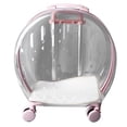 thumbnail image 2 of Wheeled Pet Carrier, Cat Trolley Case Practical Labor Saving Transparent  for Bathing, 2 of 7