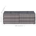 thumbnail image 4 of vidaXL 9 Piece Garden Lounge Set with Cushions Poly Rattan Grey, 4 of 5